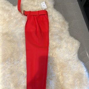 high waisted belted trousers Zara